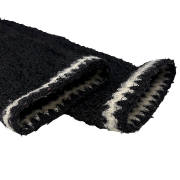 CHANEL Vintage 98A CC Logo Button Tweed Jacket #38 Black White Wool [106482] - Picture 8 of 12